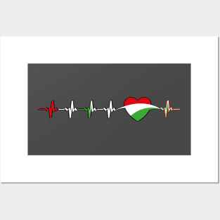 Hungarian heartbeat flag Posters and Art